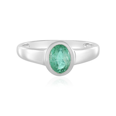 Colombian Emerald Silver Ring