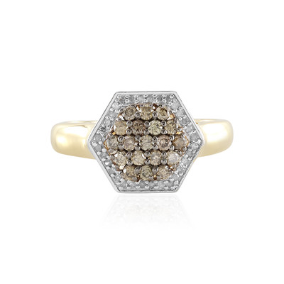 I2 Brown Diamond Silver Ring