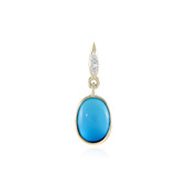 9K Sleeping Beauty Turquoise Gold Pendant