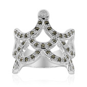 I2 (J) Diamond Silver Ring (Annette classic)