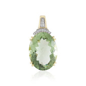 9K Rio Grande Green Amethyst Gold Pendant