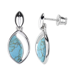 Turquoise Silver Earrings