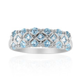 Swiss Blue Topaz Silver Ring