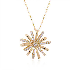 9K Flawless (F) Diamond Gold Necklace (LUCENT DIAMONDS)