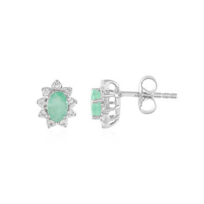 Socoto Emerald Silver Earrings