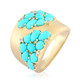 9K Sleeping Beauty Turquoise Gold Ring (de Melo)