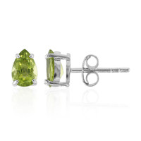 Burmese Peridot Silver Earrings