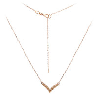 18K SI1 Argyle Rose De France Diamond Gold Necklace
