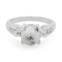 Dendritic Agate Silver Ring