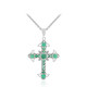 Brazilian Emerald Silver Necklace