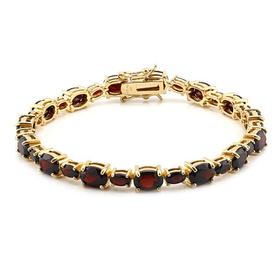 Garnet Silver Bracelet