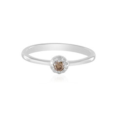 I2 Champagne Diamond Silver Ring