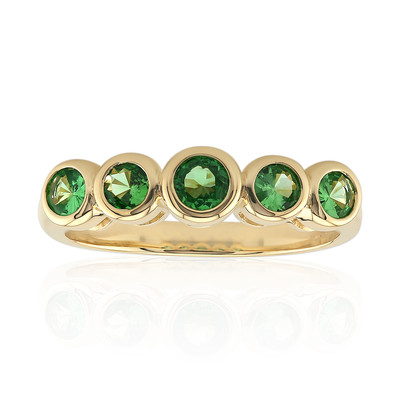 9K AAA Kenya Tsavorite Gold Ring