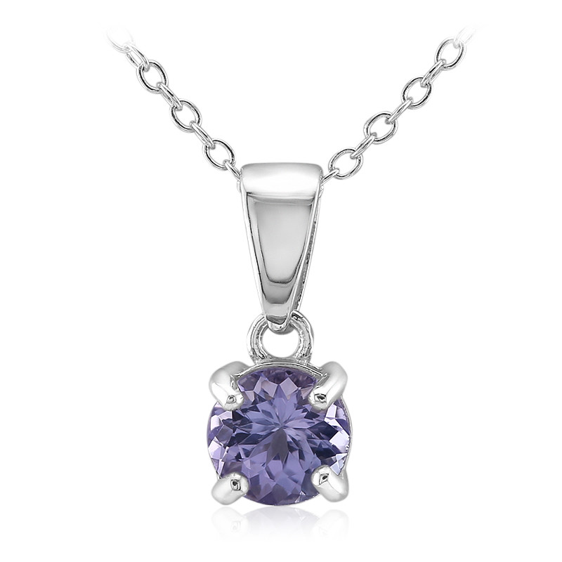 Tanzanite Silver Necklace-5142YK | Juwelo