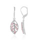 Nigerian Pink Tourmaline Silver Earrings