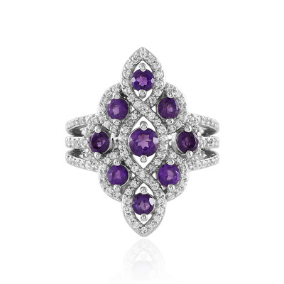 Siberian Amethyst Silver Ring