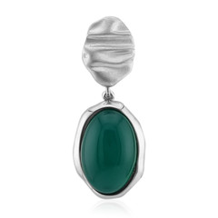 Green Onyx Silver Pendant