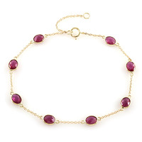 9K Madagascar Ruby Gold Bracelet