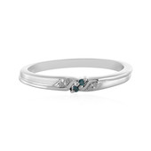 I3 Blue Diamond Silver Ring