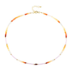 Mexican Fire Opal Silver Necklace