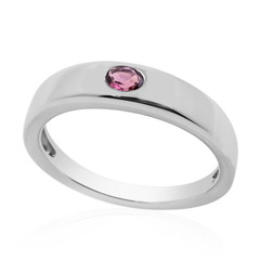 Pink Tourmaline Silver Ring