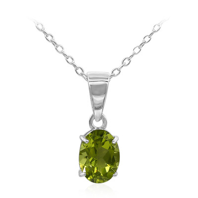 Burmese Peridot Silver Necklace