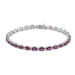 Rhodolite Silver Bracelet