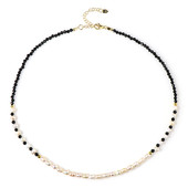 Golden Hematite Silver Necklace (Riya)