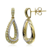 14K SI2 Yellow Diamond Gold Earrings (CIRARI)