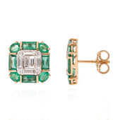 18K AAA Zambian Emerald Gold Earrings (SUHANA)