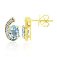 9K Medina Aquamarine Gold Earrings