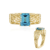 9K Swiss Blue Topaz Gold Ring (Ornaments by de Melo)