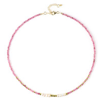 Nigerian Pink Tourmaline Silver Necklace