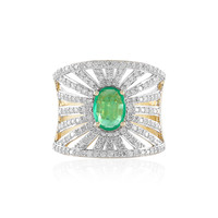 14K AAA Zambian Emerald Gold Ring (SUHANA)