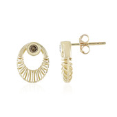 9K I2 Champagne Diamond Gold Earrings (Ornaments by de Melo)