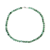 Forest Green Quartz Silver Necklace