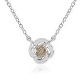 I3 Champagne Diamond Silver Necklace