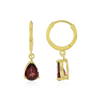 Mozambique Garnet Silver Earrings