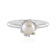 Cream Freshwater Pearl Silver Ring