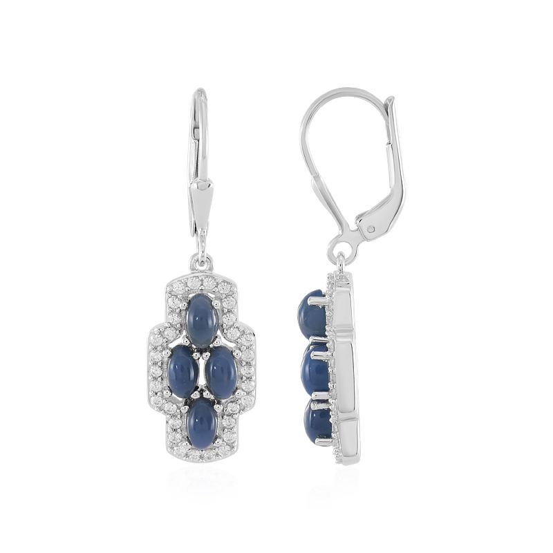 925 Sterling Silver Round Blue Opal 12mm Dangle Earrings, SHOP NOW –  AditaJewels