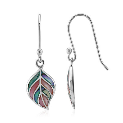 Abalone Shell Silver Earrings