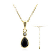 Black Spinel Silver Necklace