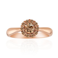 9K VS1 Argyle Rose De France Diamond Gold Ring