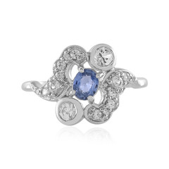 Unheated Ceylon Blue Sapphire Silver Ring