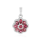 Pink Tourmaline Silver Pendant