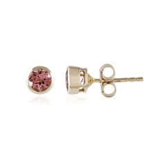 9K Nigerian Pink Tourmaline Gold Earrings (Adela Gold)