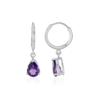 Amethyst Silver Earrings