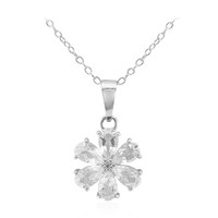 White Topaz Silver Necklace