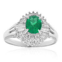 AAA Zambian Emerald Platinum Ring (CIRARI)