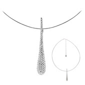 Chrome Marcasite Silver Necklace (Dallas Prince Designs)